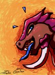 blue_eyes brown_body claws exoskeleton male markings purple_markings quadruped solo spines tusks yellow_sclera fleeks gyrotech blizzard_entertainment starcraft drythkalt zerg zergling portrait