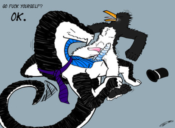 2_penises anal anal_orgasm anal_penetration ankle_grab anthro beak blue_body bodily_fluids bulge clothing cum duo ejaculation erection feathers feral genital_fluids genitals hands-free larger_male leg_grab male male/male male_penetrated male_penetrating moan multi_genitalia multi_penis muscular natural_armor necktie nude open_mouth orgasm orgasm_face penetration penile penis peok_(race) profanity scales sex short simple_background size_difference smaller_male smile standing standing_sex tail tail_motion tailwag text thick_tail thrust_lines white_body fancypenguin32 mythology ipe_(fancypenguin32) pengu_(fancypenguin32) animal_humanoid avian bird dragon dwarf_dragon humanoid mythological_creature mythological_scalie penguin reptile scalie absurd_res digital_media_(artwork) english_text hi_res