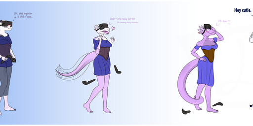 anthro base_one_layout basic_sequence breast_growth breasts clothed clothing color_coded color_coded_text dialogue duo female four_frame_image four_frame_sequence fully_clothed gender_transformation gradient gradient_background growth heart_reaction heart_symbol linear_sequence male mtf_transformation one_row_layout outfit_change simple_background species_transformation stuttering text transformation transformation_mechanism transformation_sequence transformation_through_technology transformed_clothing virtual_reality lex-i bethesda_game_studios microsoft skyrim the_elder_scrolls lex_(lex-i) willow_(willowdawisp) argonian canid canine canis dalmatian domestic_dog mammal scalie absurd_res digital_media_(artwork) english_text hi_res long_image sequence wide_image