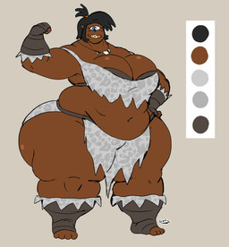 1_eye 4_toes accessory animal_print belly bicep_curl big_belly big_breasts big_butt biped black_hair blue_eyes boots bottomwear breasts butt clothed clothing color_swatch dark_body dark_skin eyelashes fangs feet female fingerless_gloves flexing footwear gloves hair hair_accessory hand_on_hip handwear huge_breasts huge_butt hyper hyper_butt jewelry leopard_print loincloth looking_at_viewer navel necklace not_furry overweight overweight_female pointy_ears sharp_teeth shoes simple_background smile solo standing teeth thick_thighs toeless_footwear toes topwear tusks wide_hips tellybot european_mythology greek_mythology mythology cyclops humanoid monster monstrous_humanoid mythological_creature 2026 digital_media_(artwork) hi_res