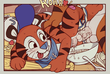 adult_on_young age_difference anal anthro balls baseball_cap belly blush bodily_fluids briefs butt cereal cereal_mascot clothing cum cum_as_milk cum_in_food duo erection faceless_character faceless_male food foreskin genital_fluids genitals happy hat headgear headwear kerchief larger_male male male/male mascot nude older_male open_mouth open_smile penetration penis penis_size_difference playing shota size_difference smaller_male smaller_penetrated smile solo_focus underwear young young_anthro young_male young_penetrated younger_penetrated conditional_dnp tricksta frosted_flakes kellogg's tony_jr tony_the_tiger felid mammal pantherine tiger 2023 absurd_res hi_res father_(lore) father_and_child_(lore) father_and_son_(lore) incest_(lore) parent_(lore) parent_and_child_(lore) parent_and_son_(lore) son_(lore)