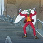 anthro clothed clothing female footwear green_hair hair parody solo wings bishopbb batman_(series) dc_comics goodbye_volcano_high joker_(2019_film) joker_dancing fang_(gvh) the_joker prehistoric_species pterodactylus pterosaur reptile scalie 1:1 hi_res meme nonbinary_(lore)