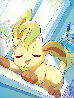 3_toes ambiguous_gender digitigrade duo dutch_angle eyes_closed feet feral feral_focus fur open_mouth paws quadruped sleeping solo_focus tail toes tongue window komanyachi nintendo pokemon eeveelution flareon generation_1_pokemon generation_4_pokemon leafeon pokemon_(species) 2025 absurd_res digital_media_(artwork) hi_res