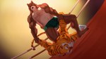 anthro athletic_wear bottomwear bulge clothed clothing dominant dominant_male duo fight fighting_ring game_cg grabbing_arms gym_bottomwear gym_shorts male male/male muscular shorts sport wrestler wrestling legless_dog furlough_games billy_(furlough_games) vance_(furlough_games) bear felid mammal pantherine tiger 16:9 hi_res widescreen