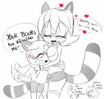 2014 <3 anthro big_breasts blaze_the_cat blush breasts cat cleavage clothed clothing cute dialog english_text feline female heartlesssoul hug mammal marine_the_raccoon mother_and_daughter naval_the_raccoon raccoon sega smile sonic_(series) text
Rating: Questionable
Score: 11
User: Robinebra
Date: March 27, 2014