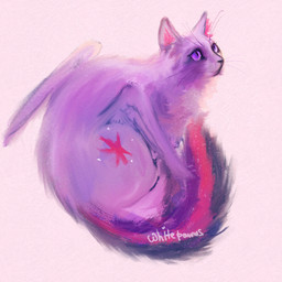 back_wings female feral sitting solo wings whitepawws friendship_is_magic hasbro my_little_pony twilight_sparkle_(mlp) domestic_cat felid feline felis mammal 1:1 full-length_portrait hi_res portrait