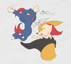 2_fingers 2_toes 3_fingers ambiguous_anthro ambiguous_gender anthro arm_tuft biped black_body black_fur blue_body bodily_fluids cheek_tuft cute_fangs digitigrade dipstick_tail duo eyelashes eyes_closed facial_tuft fangs featureless_chest featureless_crotch feet fingers flat_chested frown fur hip_tuft inner_ear_fluff lying markings multicolored_body multicolored_fur nude_ambiguous nude_anthro on_side open_:3 open_frown open_mouth pointy_ears prick_ears red_body red_eyes red_fur red_inner_ear_fluff red_nose red_tail shoulder_tuft simple_background stretching tail tail_markings tapering_snout tears teeth text tired toes tongue tuft white_body white_fur yellow_body yellow_fur yellow_tail inkune nintendo pokemon braixen canid generation_2_pokemon generation_6_pokemon mammal pokemon_(species) sneasel 2024 digital_drawing_(artwork) digital_media_(artwork) english_description english_text flat_colors female_(lore)