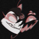 anthro birthmark female markings missing_eye occult_symbol pentagram red_eyes sharp_teeth solo symbol teeth rabid_rabbit fan_character demon lagomorph leporid mammal rabbit 1:1 digital_media_(artwork) headshot_portrait hi_res portrait