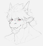 anthro ear_piercing ear_ring facial_hair goatee hair horn male piercing ponytail red_eyes ring_piercing sideburns solo absok29 anothereidos_of_dragon_vein_r mythology folker_(anothereidos_r) dragon mythological_creature mythological_scalie scalie hi_res