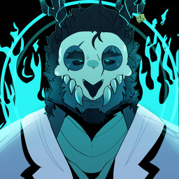 abstract_background anthro antlers beard black_sclera blue_beard blue_body blue_eyes blue_facial_hair blue_fire blue_fur blue_hair blue_scales bodily_fluids bone bone_mask clothed clothed_male clothing colored_fire facial_hair fire front_view fur hair horn male male_anthro mask scales skull skull_mask solo sweat teal_body teal_scales melaisen demon 1:1 2022 absurd_res blue_theme bust_portrait digital_drawing_(artwork) digital_media_(artwork) hi_res icon portrait