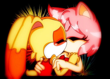 amy_rose big_ears blush breasts cleavage clothed clothing cream_the_rabbit cub eyes_closed female fireworks hair hedgehog kissing lagomorph lesbian mammal pink_hair rabbit sega sonic_(series) unknown_artist young
Rating: Questionable
Score: 4
User: SerathDarklands
Date: March 13, 2011