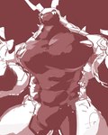 abs antennae_(anatomy) anthro anthrofied barazoku big_muscles big_pecs featureless_chest featureless_crotch fingers half-closed_eyes huge_muscles huge_pecs huge_thighs looking_at_viewer male manly muscular muscular_anthro muscular_arms muscular_male narrowed_eyes pecs pokemorph solo spikes thick_neck thick_thighs sharkinn nintendo pokemon generation_5_pokemon pokemon_(species) scolipede absurd_res hi_res