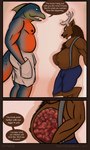 anthro body_hair brown_body brown_fur chest_hair egg egg_in_womb fur hairy insides male male/male male_impregnating_male musclegut muscular pregnant pregnant_male tail text thick_tail emilios deer fish mammal marine salmon salmonid_(fish) 2025 absurd_res comic english_text hi_res