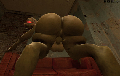 balls butt genitals looking_at_viewer male multi_eye not_furry nude simple_background solo nsg_editor half-life half-life_2 valve valve_corporation alien vortigaunt 3d_(artwork) digital_media_(artwork) hi_res source_filmmaker_(artwork)