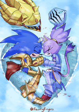 after_battle anthro armor blood blood_splatter bodily_fluids clothing duo eyes_closed female footwear foreheads_touching hair hand_holding headgear heart_symbol helmet hero high_heels knight male male/female mirrored_pose outside ponytail romantic romantic_couple shoes smile snow warrior wounded fourtyfingers sega sonic_and_the_black_knight sonic_storybook_series sonic_the_hedgehog_(series) blaze_the_cat sir_percival_(sonic_and_the_black_knight) sonic_the_hedgehog domestic_cat eulipotyphlan felid feline felis hedgehog mammal absurd_res hi_res