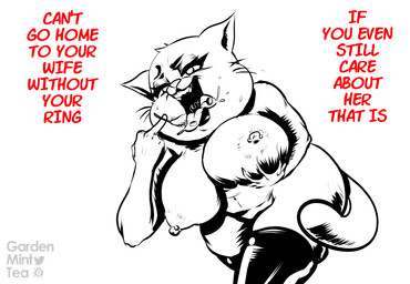 5_fingers afterimage anthro areola arms_bent barbell_piercing big_areola big_breasts big_nipples biped bodily_fluids breasts clothing curved_eyebrows digit_ring eyebrows eyelashes female fingers fur fur_tuft furaffinity_logo gesture hand_gesture hand_on_own_breast head_tuft holding_breast humanoid_hands infidelity iris jewelry leaning leaning_forward legwear lips logo looking_aside mature_anthro mature_female mostly_nude mostly_nude_anthro mostly_nude_female nipple_piercing nipples no_pupils object_in_mouth offscreen_character offscreen_male open_mouth piercing pointing pointing_at_mouth pointing_at_self pointy_ears prick_ears puffy_areola puffy_nipples red_text ring ring_on_tongue saliva saliva_splatter solo standing tail talking_to_another teeth text thick_bottom_lip thick_eyelashes thick_thighs thigh_highs thigh_highs_only three-quarter_view tongue tongue_out tuft twitter_logo wedding_ring whiskers gardenminttea cartoon_network furaffinity the_amazing_world_of_gumball twitter nicole_watterson domestic_cat felid feline felis mammal 2023 artist_name digital_drawing_(artwork) digital_media_(artwork) english_text hi_res monochrome spot_color