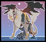 bite_mark blep bodily_fluids cum duo feral fusion genital_fluids genitals knot knotting male male/male penis pokemon_fusion scratches tongue tongue_out wings barndog nintendo pokemon arcanine generation_1_pokemon generation_4_pokemon giratina legendary_pokemon pokemon_(species) hi_res