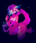 anthro breasts female fur green_nose hair living_tail non-mammal_breasts nude pink_body pink_fur snake_tail solo sparklefur tail unusual_anatomy unusual_tail aycee ac_(aycee) chimera hybrid reptile scalie snake colorful_theme