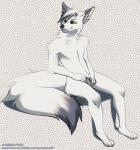 anthro biped fur looking_away male nude sitting solo white_body white_fur angiewolf bwanly canid canine canis fox hybrid mammal wolf 2016 digital_media_(artwork)