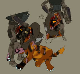 ambiguous_gender armor bestiality blood blood_on_penis bodily_fluids crying cybernetics disability duct_tape duo ear_penetration feral gas_mask genitals gore gynomorph head_wound headgear human_on_feral intersex interspecies leg_grab machine mask mindfuck pain penetration penile penis penis_on_face scar sex simple_background tail tape tapering_penis tears wounded young puppyratcat skibidi_toilet canid canine canis felid feline felis human humanoid hybrid mammal robot xog hi_res