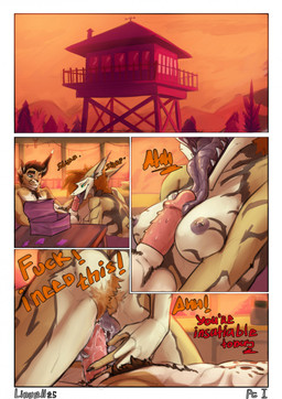 anthro anthro_on_anthro anthro_penetrated anthro_penetrating anthro_penetrating_anthro areola balls barbell_piercing bodily_fluids body_hair breast_play breasts clitoral_hood condom dialogue dominant dominant_female duo ear_piercing erection exposed_breasts eyelashes female female_penetrated forest fur genital_fluids genitals hair happy_trail long_eyelashes long_tongue male male/female male_penetrating male_penetrating_female nipple_barbell nipple_piercing nipples nude open_mouth oral ovulating penetration penile penile_penetration penis penis_in_vagina piercing plant prehensile_clitoral_hood pubes sex sexual_barrier_device smile teeth text titfuck tongue tongue_out tree vaginal vaginal_penetration vulva white_body white_fur linuell linda_s'eleross caracal caracal_(genus) felid feline mammal sergal comic digital_media_(artwork) english_text hi_res