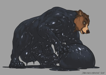 5_toes anatomically_correct anatomically_correct_genitalia anatomically_correct_penis animal_genitalia animal_penis arm_markings aroused balls balls_expansion belly big_balls big_penis black_goo bodily_fluids bound brown_arms brown_body brown_claws brown_ears brown_feet brown_fur brown_legs brown_mane brown_nose brown_pawpads brown_paws cheek_markings claws covered_in_goo cum cum_ballooning cum_in_goo cum_inflation cum_inside ejaculation encasement erection expansion expansion_while_penetrating eye_roll eyebrows facial_markings feet feral finger_claws fur fur_markings genital_expansion genital_fluids genitals goo_encasement goo_penetration goo_puddle goo_tentacles goo_transformation growth hair head_markings huge_balls hyper_expansion inflation latex liquid_latex long_penis male male_feral mane mane_hair markings monotone_balls monotone_feet monotone_genitals monotone_inner_ear monotone_markings multicolored_body multicolored_fur multicolored_penis muzzle_(marking) nude open_mouth orange_eyes orgasm pawpads paws penetration penis penis_expansion pink_penis plantigrade quadruped red_penis sex sheath short_ears short_fur shoulder_hump simple_background small_ears snout snout_markings solo standing tan_balls tan_belly tan_body tan_fur tan_inner_ear tan_markings tan_sheath tentacle_penetration tentacle_sex tentacles thick_penis three-quarter_view toe_claws toes transformation two_tone_body two_tone_fur two_tone_penis urethral ursine_ears ursine_genitalia ursine_penis vein veiny_penis deusexmoose kuruk_(character) bear brown_bear goo_creature grizzly_bear mammal tentacle_creature ursidae ursine 2026 absurd_res colored_sketch digital_drawing_(artwork) digital_media_(artwork) hi_res sketch