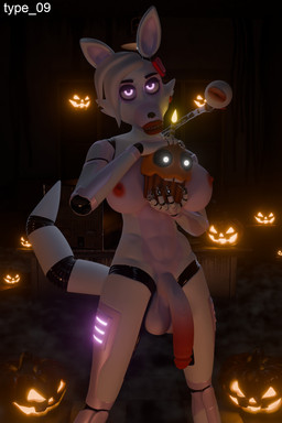 abs anthro areola balls big_breasts black_eyelids breasts candle claws cupcake fire flaccid food front_view genitals glans gradient_penis gynomorph hair head_bow holding_cupcake holding_food holding_object holidays humanoid_genitalia humanoid_penis inside intersex jack-o'-lantern lips looking_at_viewer machine nipples penis pink_body pink_eyes pink_penis red_areola red_glans red_lips red_nipples red_penis saggy_balls short_hair smile smiling_at_viewer solo steam tail text vein veiny_penis white_body white_hair wide_hips type_09 psychojohn2_(modeler) five_nights_at_freddy's five_nights_at_freddy's_2 halloween scottgames cupcake_(fnaf) mangle_(fnaf) animatronic canid canine fox mammal robot robot_anthro 2025 2:3 3d_(artwork) artist_name digital_media_(artwork) hi_res