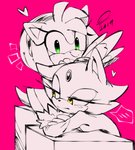 accessory anthro clothing duo female green_eyes hair hair_accessory hairband heart_symbol ponytail smile yellow_eyes sonicaimblu19 sega sonic_the_hedgehog_(series) amy_rose blaze_the_cat eulipotyphlan felid feline hedgehog mammal 2019 absurd_res hi_res signature