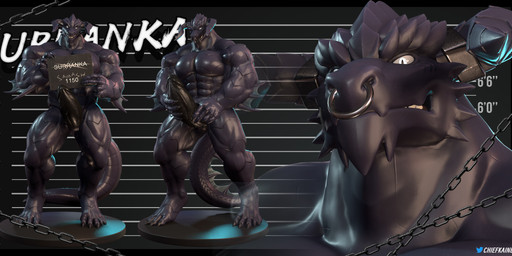 2_horns abs anthro biceps big_penis black_body black_horn black_scales chain chart claws close-up elbow_frill erection facial_piercing facial_spikes finger_claws forearm_muscles frill_(anatomy) genitals height_chart holding_own_penis holding_penis horn horn_jewelry horn_ring huge_penis jail_placard jewelry looking_at_viewer male muscular muscular_anthro muscular_male muscular_thighs nose_piercing nose_ring nude pecs penis piercing ring_(jewelry) ring_piercing scales septum_piercing septum_ring solo spikes spikes_(anatomy) standing tail tail_frill text toe_claws twitter_logo white_eyes chiefkaine chiefkaine_(modeler) mythology twitter surranka dragon mythological_creature mythological_scalie scalie 2025 3d_(artwork) artist_name character_name digital_media_(artwork) english_text hi_res model_sheet portrait