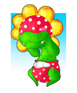 ambiguous_gender anthro big_diaper clean_diaper clothed clothing cute_fangs diaper diaper_only fangs plant smile solo teeth topless wearing_diaper changiebarks mario_bros nintendo petey_piranha elemental_creature flora_fauna piranha_plant 5:6 absurd_res digital_media_(artwork) hi_res