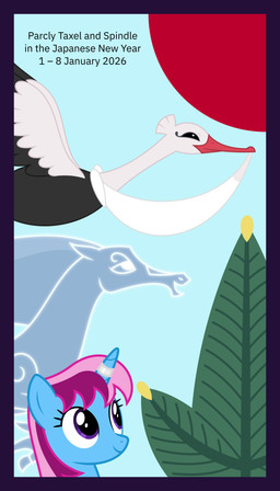 ambiguous_gender black_body blue_body border female feral floating flying glowing glowing_body glowing_eyes grey_body group hair hanafuda_card horn horn_jewelry horn_ring jewelry looking_up multicolored_body multicolored_hair open_mouth open_smile pink_hair playing_card_template purple_border purple_eyes ring_(jewelry) smile sun text translucent translucent_body trio two_tone_hair wings parclytaxel hasbro my_little_pony mythology nintendo pokemon parcly_taxel spindle_(mlp) bombirdier equid equine generation_9_pokemon ghost horse mammal mythological_creature mythological_equine pokemon_(species) spirit windigo_(mlp) winged_unicorn 2025 4:7 absurd_res digital_media_(artwork) english_text hi_res inkscape_(artwork)