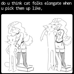 biped boots bottomwear caption choker clothing elongated eyebrow_through_hair eyebrows female floppy_ears footwear freckles hair hand_on_hip happy high_heeled_boots high_heels holding_partner humor jewelry long_hair long_sleeve_shirt long_sleeves looking_at_another male necklace open_mouth sad shirt shoes short_hair shorts standing standing_on_box tail tail_motion tailwag text topwear translucent translucent_hair whiskers unknown_artist bittersweet_candy_bowl fan_character mike_(bcb) bird_dog canid canine canis domestic_cat domestic_dog felid feline felis golden_retriever hunting_dog korat_cat mammal retriever 1:1 digital_drawing_(artwork) digital_media_(artwork) english_text hatching_(art) line_art meme monochrome sequence shaded