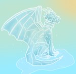 feral ice_sculpture inanimate_transformation male melting petrification solo transformation slatebreaker_(artist) mythology crystallized_dragons_(spyro) renoch dragon mythological_creature mythological_scalie scalie 2024 hi_res