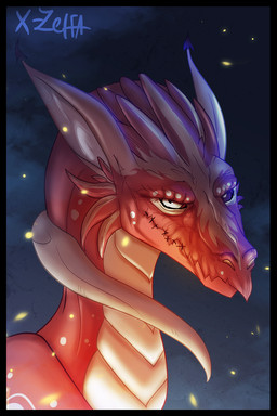 feral horn looking_at_viewer solo x-zelfa mythology dragon mythological_creature mythological_scalie scalie 2015 2:3 digital_media_(artwork) headshot_portrait portrait