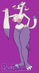 2015 anthro big_breasts big_butt blu3danny breasts butt female generation_5_pokemon genitals hi_res mammal mienshao mustelid nintendo nipples nude pokemon pokemon_(species) presenting pussy red_eyes solo thick_thighs wide_hips