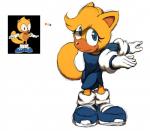 anthro blue_eyes clothing crossgender female footwear gloves hair handwear shoes solo jonathan_koneko sega sonic_the_hedgehog_(series) ray_the_flying_squirrel mammal rodent sciurid hi_res