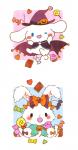 accessory alternative_fashion beady_eyes blush bow_(feature) bow_accessory bow_ribbon candy candy_bar chibi clothing cupcake dessert duo female food fur hair_accessory hair_bow hair_ribbon hat headgear headwear heart_symbol holidays j-fashion kemono kissing long_ears male one_eye_closed ribbons smile white_body white_fur wink witch_hat wrist_bow t.p. cinnamoroll halloween sanrio wish_me_mell cinnamon_(cinnamoroll) mell canid canine canis domestic_dog lagomorph leporid mammal rabbit 2014 digital_drawing_(artwork) digital_media_(artwork)