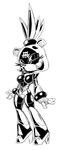 anthro breasts female high_heeled_feet machine medium_breasts simple_background solo standing white_background chaoscroc eggman_empire eggman_logo idw_publishing sega sonic_the_hedgehog_(comics) sonic_the_hedgehog_(idw) sonic_the_hedgehog_(series) surge_the_tenrec afrosoricid mammal robot tenrec 2024 black_and_white hi_res monochrome sketch