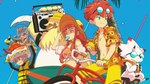 aloha_shirt anthro beach bicycle boombox bottomwear clothing electronics eyewear female group hair hair_over_eyes hat headgear headwear long_ears male pattern_clothing pattern_shirt pattern_topwear ponytail_ears seaside shirt shorts straw_hat sunglasses swimwear topwear vehicle kubota_keita bandai_namco digimon digimon_ghost_game hiro_amanokawa kiyoshiro_higashimitarai ruri_tsukiyono angoramon digimon_(species) gammamon human humanoid jellymon lagomorph leporid mammal rabbit hi_res