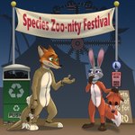 amusement_park amusement_ride animal_costume animal_suit anthro banner blush clothed clothing costume duo fanfiction female ferris_wheel fur fursuit fursuit_head green_eyes grey_body grey_fur long_ears male mask orange_body orange_fur purple_eyes recycle_bin sign tan_body tan_fur tent text trash trash_can jonnydoodles disney zootopia judy_hopps nick_wilde canid canine fox lagomorph leporid mammal rabbit 1:1 absurd_res english_text hi_res