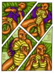 2013 anthro autopenetration bed breasts clothing comic digital_media_(artwork) digital_painting_(artwork) dragon english_text female furniture genitals heather_kowalski hi_res licking masturbation mythological_creature mythological_scalie mythology navel nipples non-mammal_breasts penetration pussy scalie solo spread_legs spreading tail tail_fetish tail_in_own_pussy tail_in_pussy tail_insertion tail_masturbation tail_play text the_tishen_transformation tiliquain tongue tongue_out undressing vaginal vaginal_masturbation vaginal_penetration zmeydros