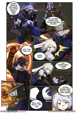 anthro balls_out blush butt butt_grab clothed clothing crossdressing dialogue hand_on_butt male male/male open_mouth patreon_logo patreon_username text underwear sollyz patreon canid canine canis felid lagomorph leporid lion mammal pantherine rabbit wolf 2021 comic english_text url