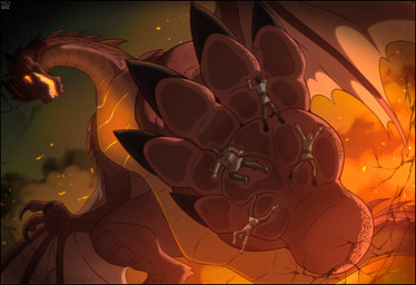 5_toes big_feet black_border border claws cracking crush feet feral fire foot_crush foot_focus heel low-angle_view macro male micro scales smoke stomping toes underfoot wings worm's-eye_view incredibleediblecalico j._r._r._tolkien middle-earth_(tolkien) mythology the_hobbit smaug dragon human mammal mythological_creature mythological_scalie scalie hi_res