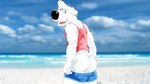 4_fingers anthro beach black_nose blue_bottomwear blue_clothing blue_shorts bottomwear bottomwear_down butt clothed clothing cloud ear_piercing ear_ring fingers fur hair looking_at_viewer looking_back looking_back_at_viewer male open_mouth open_smile pants pants_down partially_clothed piercing pink_clothing pink_shirt pink_tongue pink_topwear raised_tail rear_view ring_piercing sand seaside shirt shorts sky sleeveless_shirt smile snout solo tail tongue topwear white_body white_fur white_hair fabfelipe family_guy jasper_(family_guy) canid canine canis domestic_dog mammal 2011