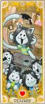aaron_(undertale) ambiguous_gender anthro art_nouveau blush bob_(undertale) card card_template dogbomber egg fortune_telling group hives major_arcana mammal roman_numeral smile tarot tarot_card tem temmie_(undertale) undertale undertale_(series) wheel_of_fortune_(tarot)