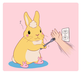 border cutlery disembodied_hand duo fork kitchen_utensils simple_background tools white_border ichthy0stega happy_tree_friends cuddles_(htf) lagomorph leporid mammal rabbit 2019