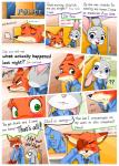 2017 absurd_res anthro canid canine clothed clothing comic dialogue disney english_text eyes_closed felid female fox green_eyes hi_res judy_hopps lagomorph leporid male mammal nick_wilde pantherine peanut.k police police_uniform purple_eyes rabbit red_fox text tiger true_fox uniform zootopia