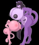 areola big_breasts black_background breasts duo female huge_breasts hyper hyper_breasts larger_female nipples nude pink_body pubes purple_body simple_background size_difference smaller_female tail wide_hips pillowymounds nintendo pokemon brittany_(angrypotato96) mewcia felid generation_1_pokemon legendary_pokemon mammal mew_(pokemon) pantherine pokemon_(species) hi_res