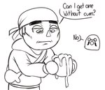 anthro biped bodily_fluids clothing container cum cum_in_a_cup cum_in_container cup duo genital_fluids hoodie male mug simple_background text topwear white_background wolf-con-f animal_crossing nintendo brewster_(animal_crossing) villager_(animal_crossing) avian bird columbid human mammal pigeon 2021 english_text hi_res