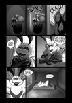antennae_(anatomy) anthro apartment bouquet claws dialogue door door_handle doorknob empty_room feet flower flower_bouquet kick kicking_door lonely male mattress plant simple_background solo text soomir hectar_(soomir) arthropod bee hymenopteran insect absurd_res comic english_text hi_res